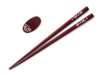 Essstäbchen Set Mit Ablage Sakura, Purple Heart 5 Essstäbchen Set Mit Ablage Sakura, Purple Heart – Bild 3