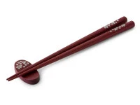 Essstäbchen Set Mit Ablage Sakura, Purple Heart 6 Essstäbchen Set Mit Ablage Sakura, Purple Heart – Bild 4