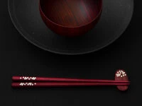 Essstäbchen Set Mit Ablage Sakura, Purple Heart 11 Essstäbchen Set Mit Ablage Sakura, Purple Heart – Bild 9