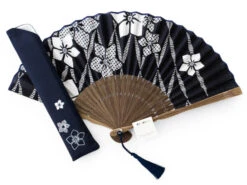 Handfächer Aihitoe Kon, Blau 19 Handfächer Aihitoe Kon, Blau -Sakura Verkauf handfaecher aihitoe kon blau 1