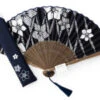 Handfächer Aihitoe Kon, Blau -Sakura Verkauf handfaecher aihitoe kon blau