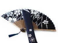 Handfächer Aihitoe Kon, Blau 5 Handfächer Aihitoe Kon, Blau – Bild 3