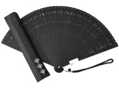 Handfächer Kuroi Taki, Schwarz -Sakura Verkauf handfaecher kuroi taki schwarz 1