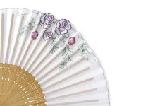 Handfächer Rozugade, Weiß 7 Handfächer Rozugade, Weiß – Bild 5