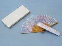 Handfächer Sakura Fubuki, Kirschblüte Blau 12 Handfächer Sakura Fubuki, Kirschblüte Blau – Bild 10