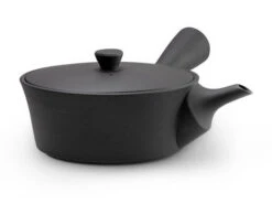 Japanische Kyusu Sencha 320, Banko Yaki, 320 Ml, Schwarz