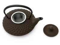 Japanische Teekanne Gusseisen Hira Arare, 0,5 L, Braun 11 Japanische Teekanne Gusseisen Hira Arare, 0,5 L, Braun – Bild 9