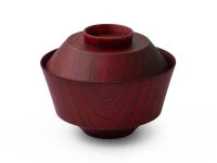 Suppenschale Mit Deckel Hashi Han, Urushi Rot