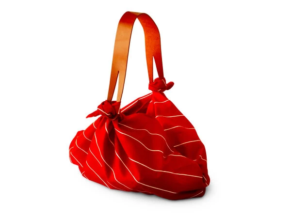 Umhängetasche Furoshiki Sutoraipu, Rot, 70 Cm 13 Umhängetasche Furoshiki Sutoraipu, Rot, 70 Cm – Bild 11