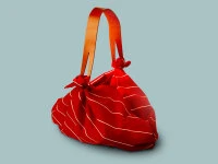 Umhängetasche Furoshiki Sutoraipu, Rot, 70 Cm 12 Umhängetasche Furoshiki Sutoraipu, Rot, 70 Cm – Bild 10